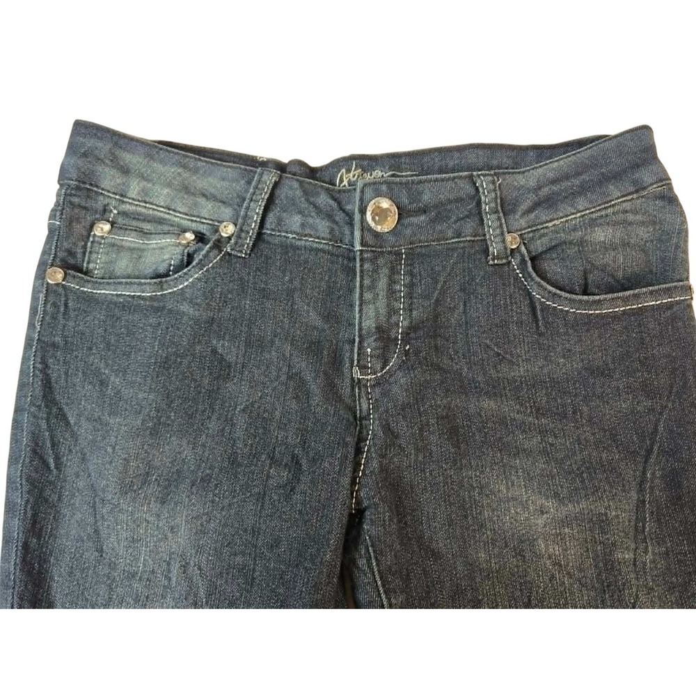 34 Heritage Mens Straight Leg Dark Wash Denim Jeans 34x32 Blue Cotton Blend